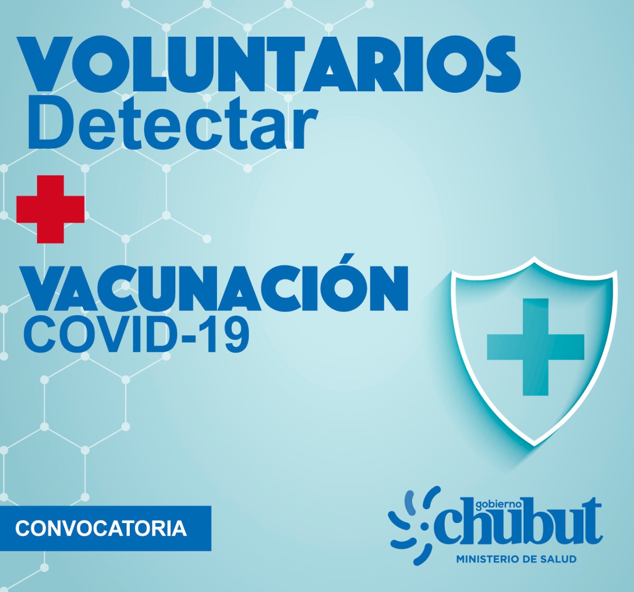 Salud convoca a Voluntarios para el Plan Detectar y la Campaña de Vacunación contra el Covid-19 en Chubut