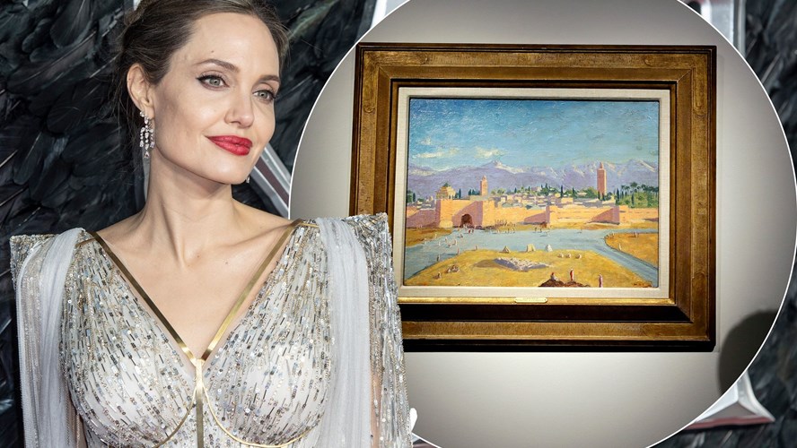 Angelina Jolie vendió una pintura de Winston Churchill que le regaló Brad Pitt por una cifra millonaria