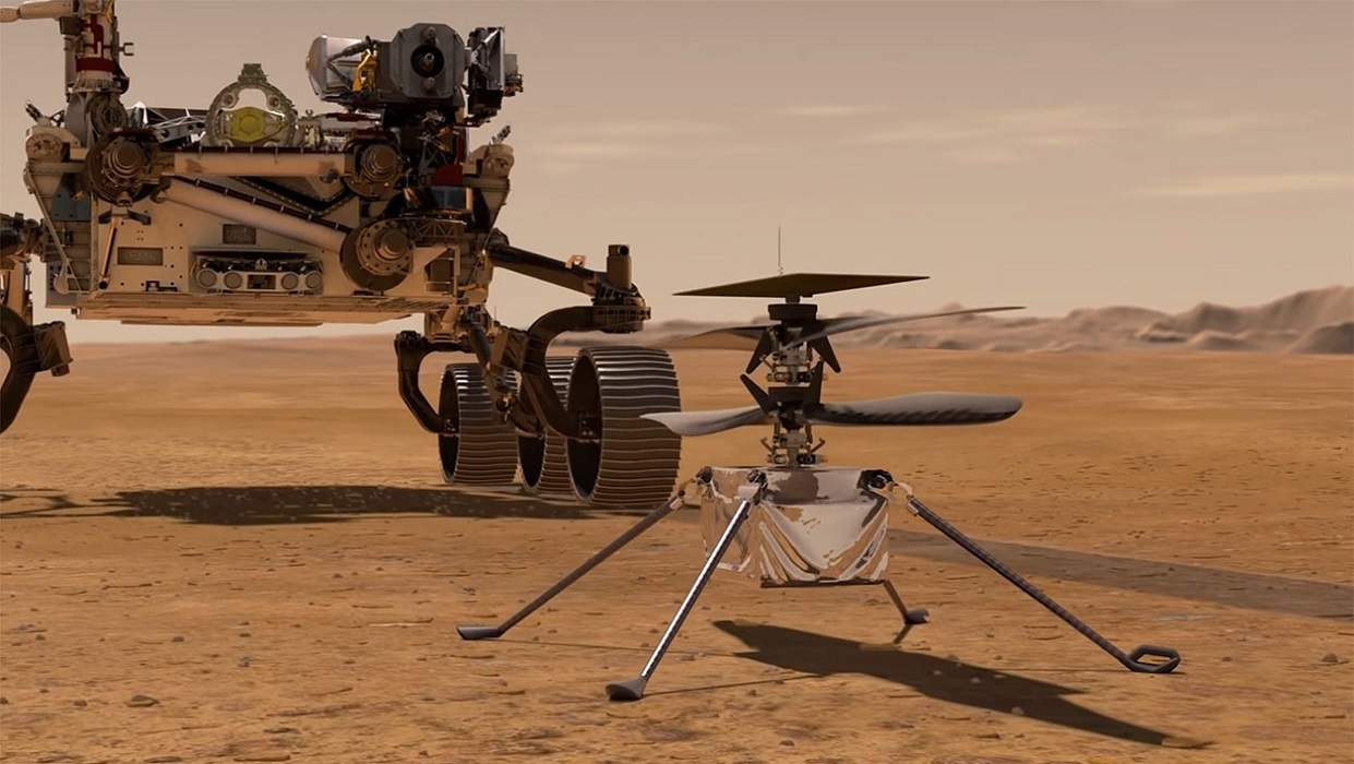 La NASA intentará con el helicóptero “Ingenuity” concretar el primer vuelo motorizado en Marte