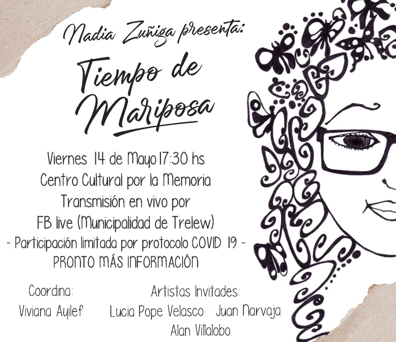 Nadia Zúñiga presenta este viernes su libro Tiempo de Mariposa