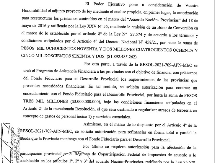 Chubut: El Gobierno busca reestructurar $ 1.890 millones a 9 años y tomar deuda por hasta $ 3.000 millones para pagar atrasos salariales