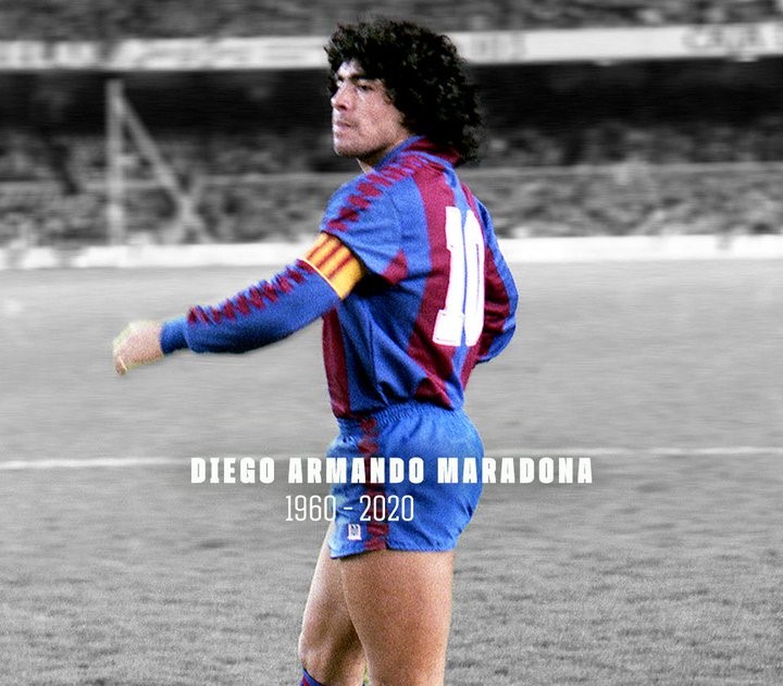 Barcelona recordó a Maradona: “Un año sin ti, el mundo del fútbol te echa de menos, Diego”