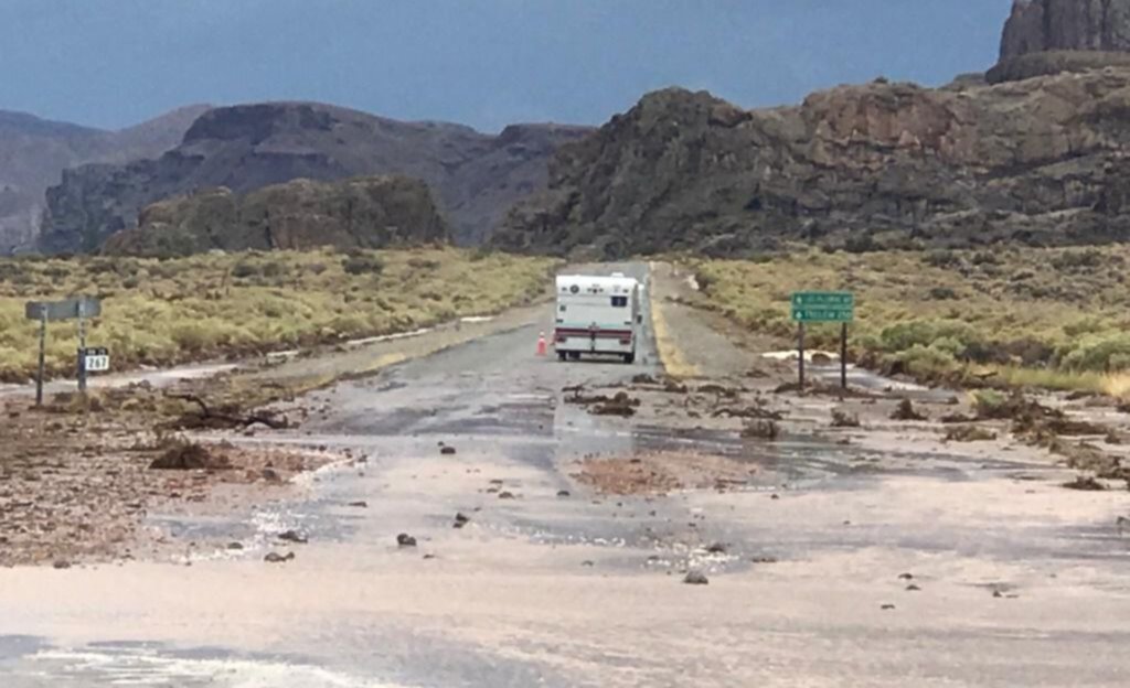 Temporal de lluvias intensas en Chubut: Hay al menos cinco rutas intransitables