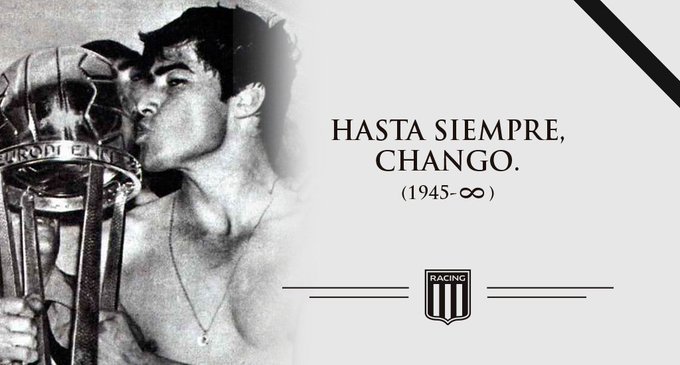 Murió el Chango Cárdenas, una de las figuras más emblemáticas de la historia de Racing