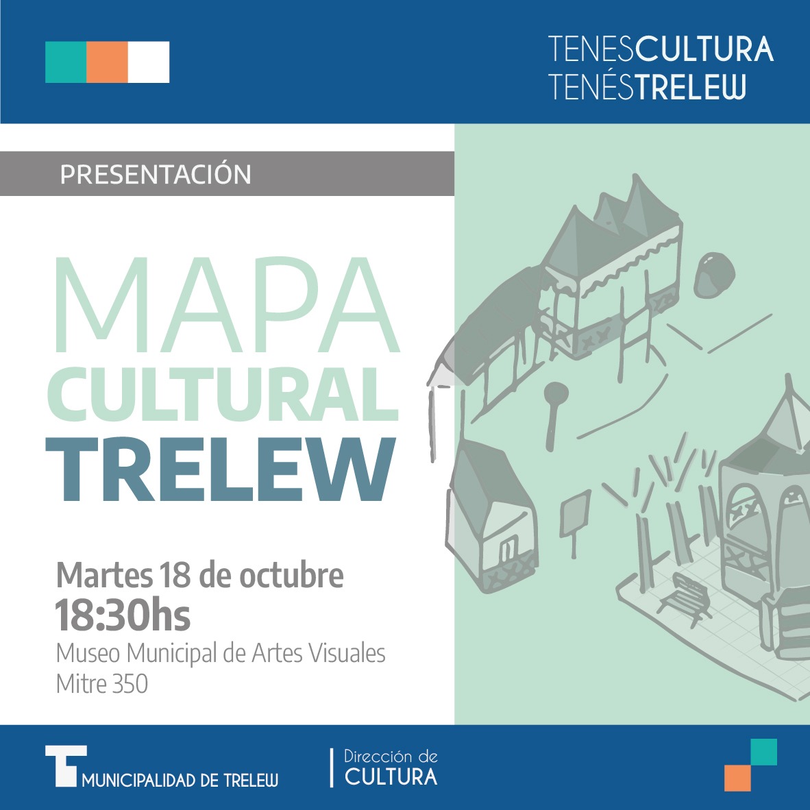 El municipio presentará por primera vez un mapa cultural de Trelew con los principales sitos para turistas y residentes