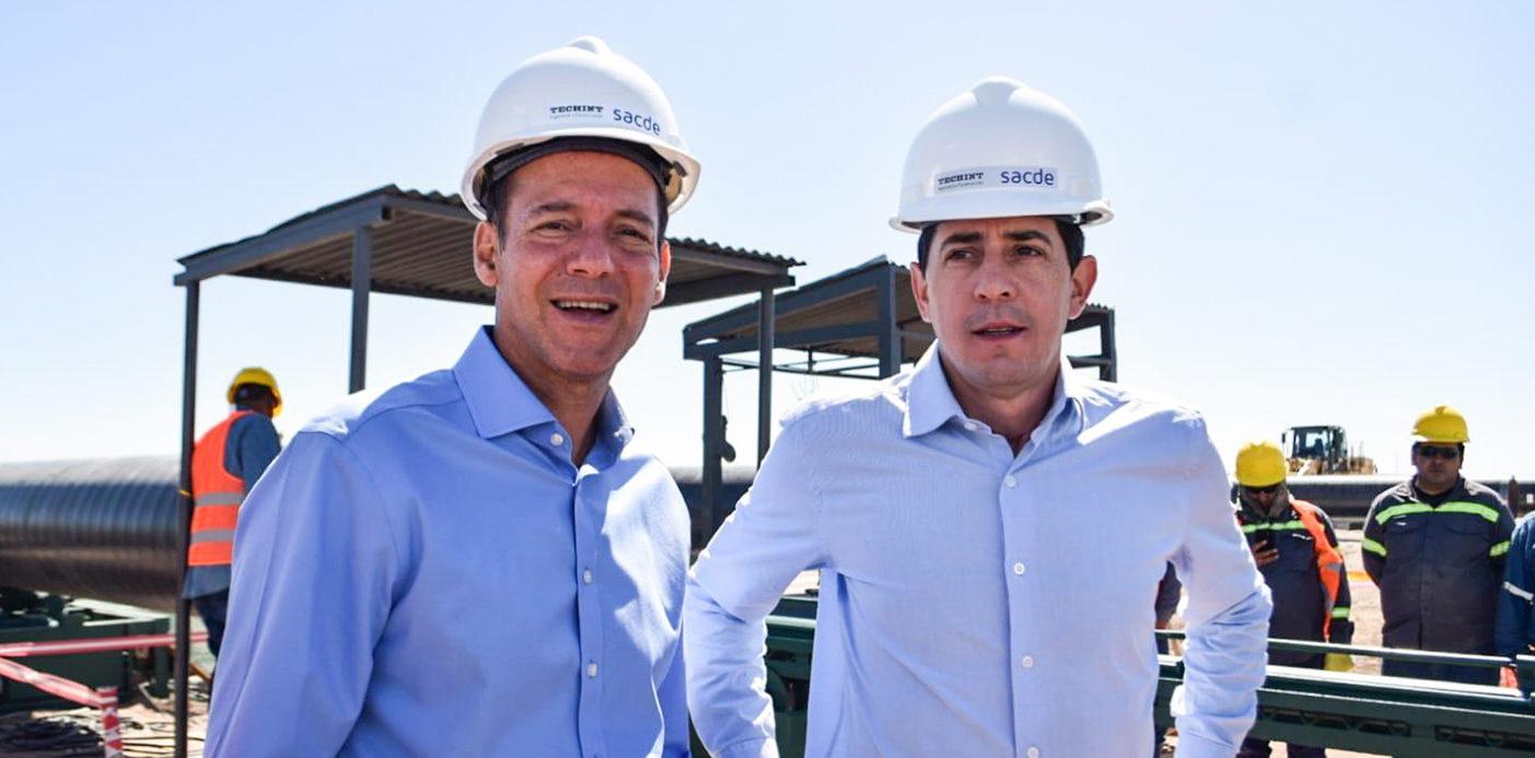 Gutiérrez destacó la rapidez con la que se construye el gasoducto Néstor Kirchner