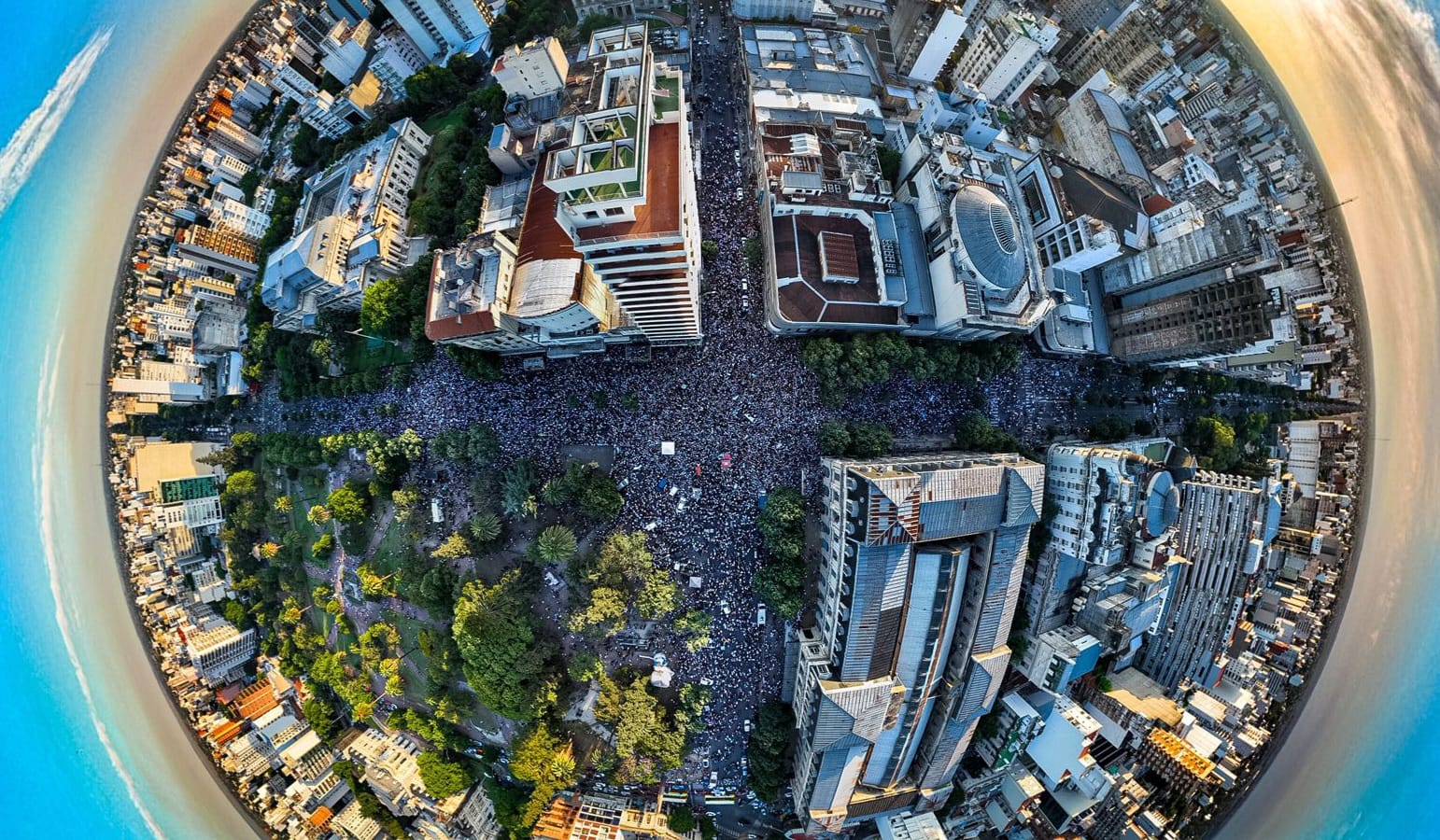 La imagen de los festejos por el triunfo de Argentina que se hizo viral