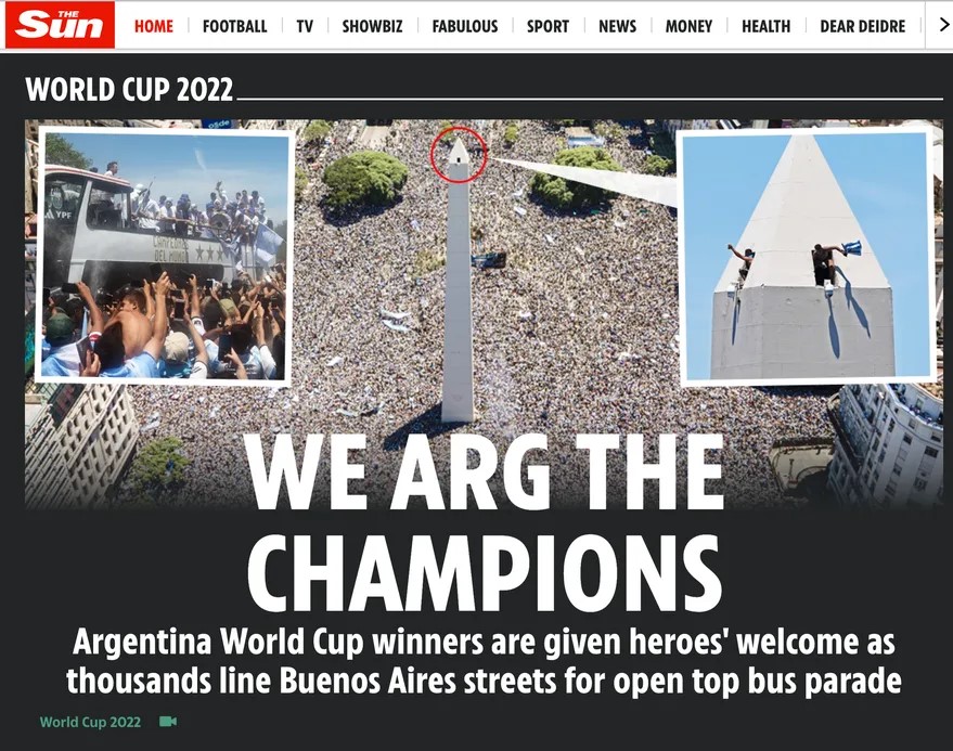 Cómo reflejaron los medios internacionales los festejos masivos de la selección Argentina tras coronarse campeón del mundo