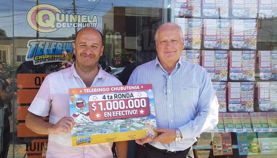 Lotería del Chubut premió a un jubilado de Vialidad Provincial con un millón de pesos en efectivo